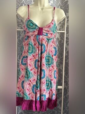 Olsenboye Juniors Spaghetti Strap Paisley Print Sundress Size L